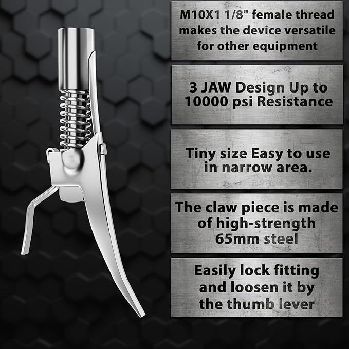 Heavy Duty Technically Advanced Grease Gun Coupler